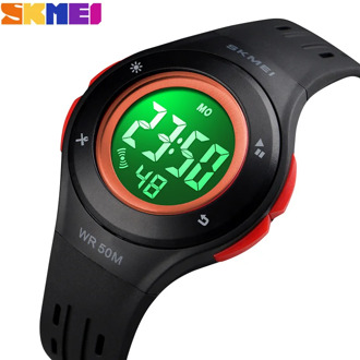 SKMEI Children LED Digital Watch Calendar Sport Watches 5Bar Waterproof kids Wristwatch For Boy Girl Reloj para niños Clock