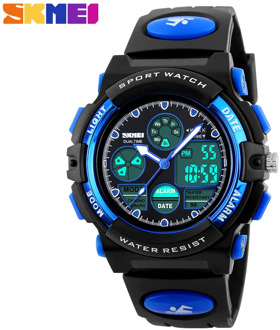 SKMEI Children's Watches Fashion Sport Military Waterproof Wristwatches Dual Time LED Digital Quartz Watch For Boys Girls Kids
