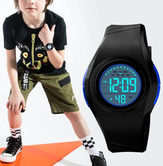 SKMEI Children Waterproof Watch Boys Girls LED Digital Sports Watches Plastic Kids Alarm Date Casual Watch Select Gift for kid