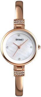 SKMEI Fashion Elegant Women Watches Ladies Derss Quartz Watch 3Bar Waterproof Alloy Strap Wristwatches Montre Femme Reloj Mujer