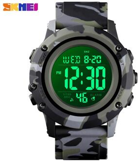 Skmei Japan Beweging Heren Horloge 5Bar Waterdicht Kalender Chronograaf Sport Horloges Mannelijke Pols Klok 1506 Reloj Digitale Hombre groen camouflage