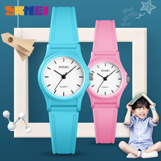 SKMEI NEW Kids Watches Plastic Case Boys Girls Children Watch Outdoor Sports Waterproof PU Starp Quartz Wristwatch 1401 reloj