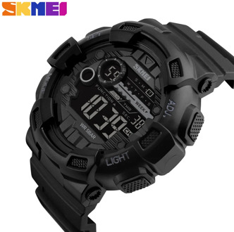 SKMEI Outdoor Sport Digital Watch Men Multifunction Waterproof PU Strap LED Display Military Army Watches Reloj Mjuer Hombre