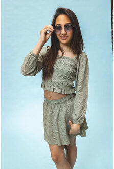 Skort olijf voor meisjes in de kleur Groen - 140