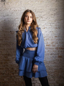 Skort print blue voor meisjes in de kleur Blauw - 164