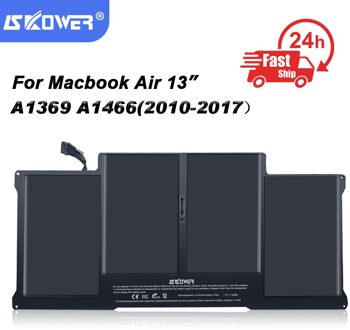 Skower 7200Mah 50Wh A1405 Laptop Batterij Voor Apple Macbook Air 13 "A1369 A1466 vervangen A1405 A1377 A1496