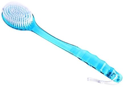 Sktn Bad Terug Body Bad Douche Spons Scrubber Borstels Met Handvat Scrub Huid Massager Peeling Badkamer Borstel Blauw