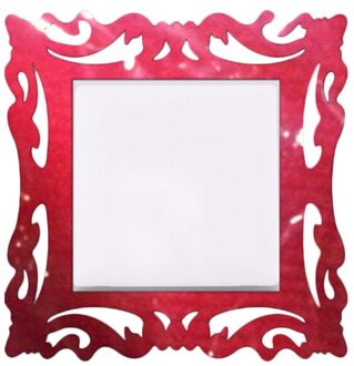 Sktn Diy Muurstickers Schakelaar Creatieve Spiegel Acryl Schakelaar Sticker Socket Decor Sticker Hollow Out Schakelaar Cover Decor rood