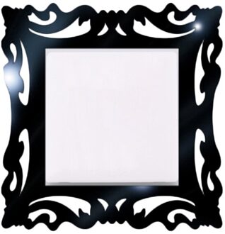 Sktn Diy Muurstickers Schakelaar Creatieve Spiegel Acryl Schakelaar Sticker Socket Decor Sticker Hollow Out Schakelaar Cover Decor zwart