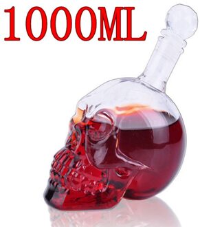 Skull Glas Whisky Wodka Wijn Kristallen Fles Geesten Kopjes Transparant Wijn Drinkbekers Bar Thuis Hotsale Grote Verkoop 1000ML