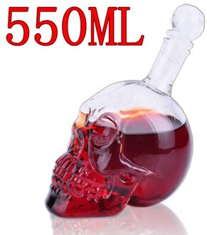 Skull Glas Whisky Wodka Wijn Kristallen Fles Geesten Kopjes Transparant Wijn Drinkbekers Bar Thuis Hotsale Grote Verkoop 550ML