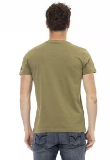 Skull Graphic T-shirt met Korte Mouwen - maat M Kaki