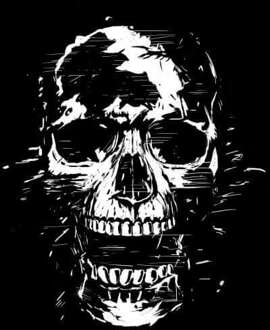 Skull Women's Sweatshirt - Black - 5XL - Zwart