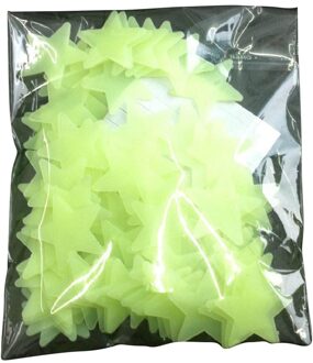 Sky Starry Nachtlampje Clear Star Muursticker 100Pc Kids Slaapkamer Mooie Fluorescerende Glow In The Dark Stars Muurstickers