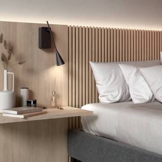 Skybell plus A01 LED wandlamp met dimmer zwart