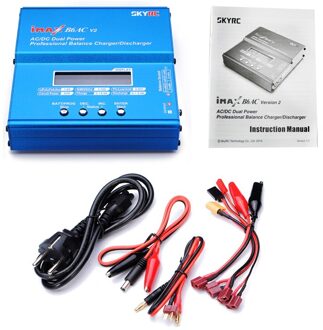SKYRC iMAX B6AC V2 6A 50 W AC/DC Lipo NiMH Pb Balans Lader/Ontlader met Adapter LCD display voor RC Auto Drone Helikopter