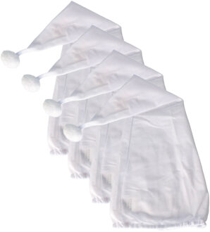 Slaap muts - 4x stuks - wit - voor volwassenen - one size