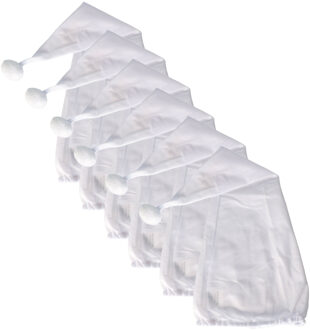 Slaap muts - 6x - wit - voor volwassenen - one size