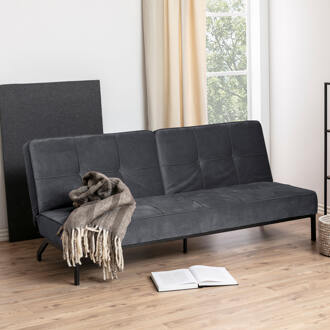 Slaapbank Giovanni - donkergrijs/zwart