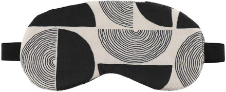 Slaapmasker Fluweel - zwart/wit - oogmasker - voor onderweg en thuis