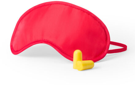 Slaapmasker rood met oordoppen - Slaapmaskers