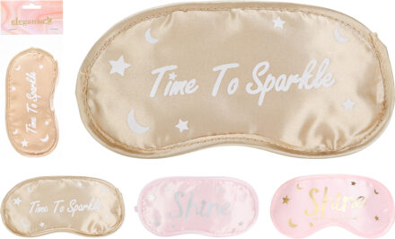 Slaapmasker satijn met tekst Roze verschillende