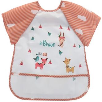 Slabbers Waterdichte Korte Mouwen Cartton Jongen Meisje Slabbetjes Kids Burp Doek Voeden Baby Bib23
