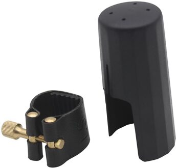 SLADE Alto Eb Sax Saxofoon Klarinet Bakelieten Mondstuk Leer met Cap Metalen Gesp Klem clip Houtblazers Instrument Accessoire