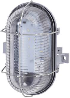Slagvaste LED wandlamp Pesch 8 IP44 helder, aluminium