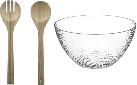 Slakom/schaal met slacouvert - Kunststof - D25 cm