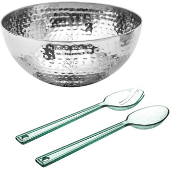 Slakom/schaal met slacouvert - RVS - D29 cm