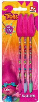 Slammer Gelpennen fluffy Trolls - 3 stuks