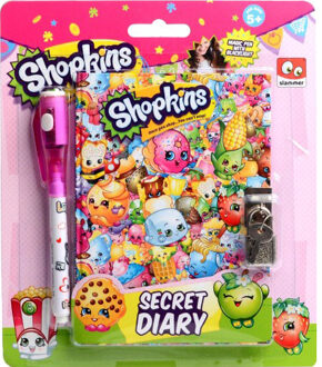 Slammer Shopkins dagboek met slot en UV-pen