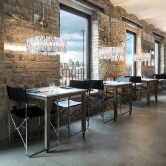 Slamp Accordéon LED hanglamp zilver 2.700 K transparant, zilver