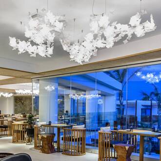 Slamp Hanami Suspension hanglamp, heldere kabel wit-transparant