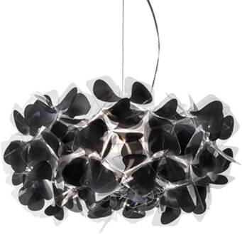 Slamp hanglamp Clizia Mama Non Mama, Ø53cm, zwart/helder zwart, helder