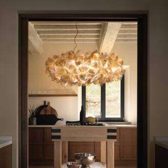 Slamp hanglamp Clizia MAMA NON MAMA, Ø78cm, goud/rood goud, rood