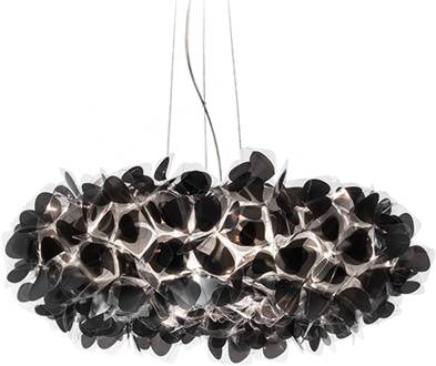 Slamp hanglamp Clizia Mama Non Mama, Ø78cm, zwart/helder zwart, helder
