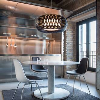 Slamp Kalatos hanglamp, zwart/goud/wit zwart, goud, wit