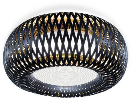 Slamp Kalatos plafondlamp, zwart/goud/wit zwart, goud, wit