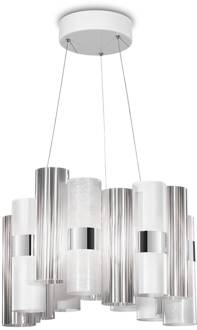 Slamp La Lollo M LED hanglamp, wit wit, transparant