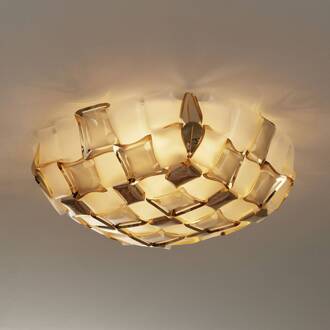 Slamp Mida plafondlamp, Ø 67 cm, goud/wit goud, wit