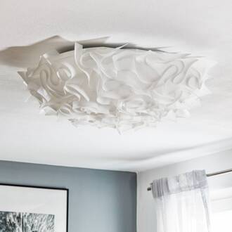 Slamp Veli design plafondlamp, Ø 78 cm, opaal opaalwit