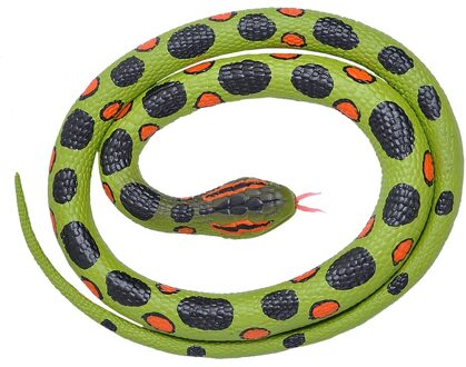 Slang Anaconda Junior 117 Cm Rubber Groen/zwart