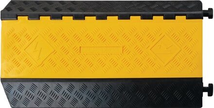 Slang- en kabelkanaal | L1.000xB250xH50 mm | rubber | 2 kanalen à 31 mm | 1 stuk - 698-019-2 698-019-2