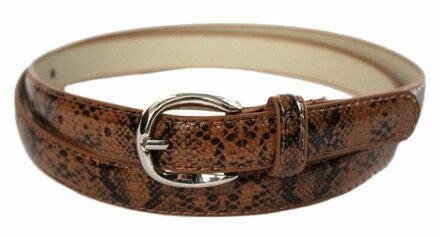 Slangenprint lederlook riem 100 cm voor volwassenen