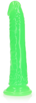 Slank Realistisch Dildo met Zuignap - Glow in the Dark - 7'' / 18 cm