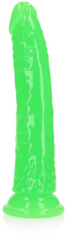 Slank Realistisch Dildo met Zuignap - Glow in the Dark - 8'' / 20 cm