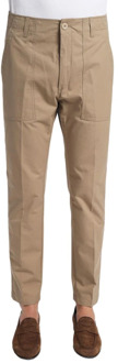 Slanke broek met Tasconi -afwerking Department Five , Brown , Heren - W35