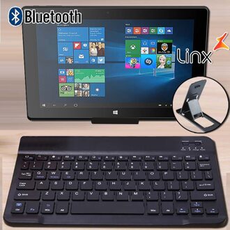 Slanke Draadloze Bluetooth Toetsenbord Draagbaar Keyboard Voor Linx 10/1010B/1020/10V32/10V64/Versare 10 inch Tablet Toetsenbord + Beugel Linx 1010B 10.1duim